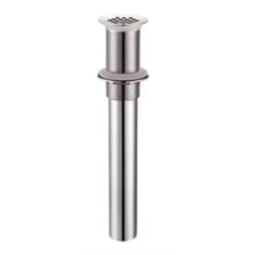 Oasis-Chrome-Lavatory Grid Drain 4" Body 8" Tailpiece No/Overflow