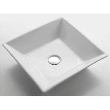 Oasis- Virgo Modern Square Zen Porcelain Vessel Sink 16.25 x 16.25 x 4.5 Virgo