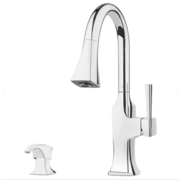 Pfister F-529-7KFC Kroft Kitchen Faucet W/ Soap Dispenser with Chrome Finish