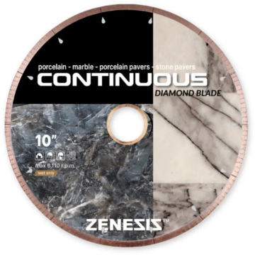 Zenesis™ Continuous Rim Porcelain Blade – 4" to 10" Diamond Blade